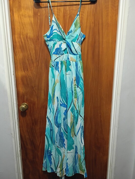 Cupshe Dresses & Skirts - Cupshe Teal, Blue & Green Printed Maxi Dress